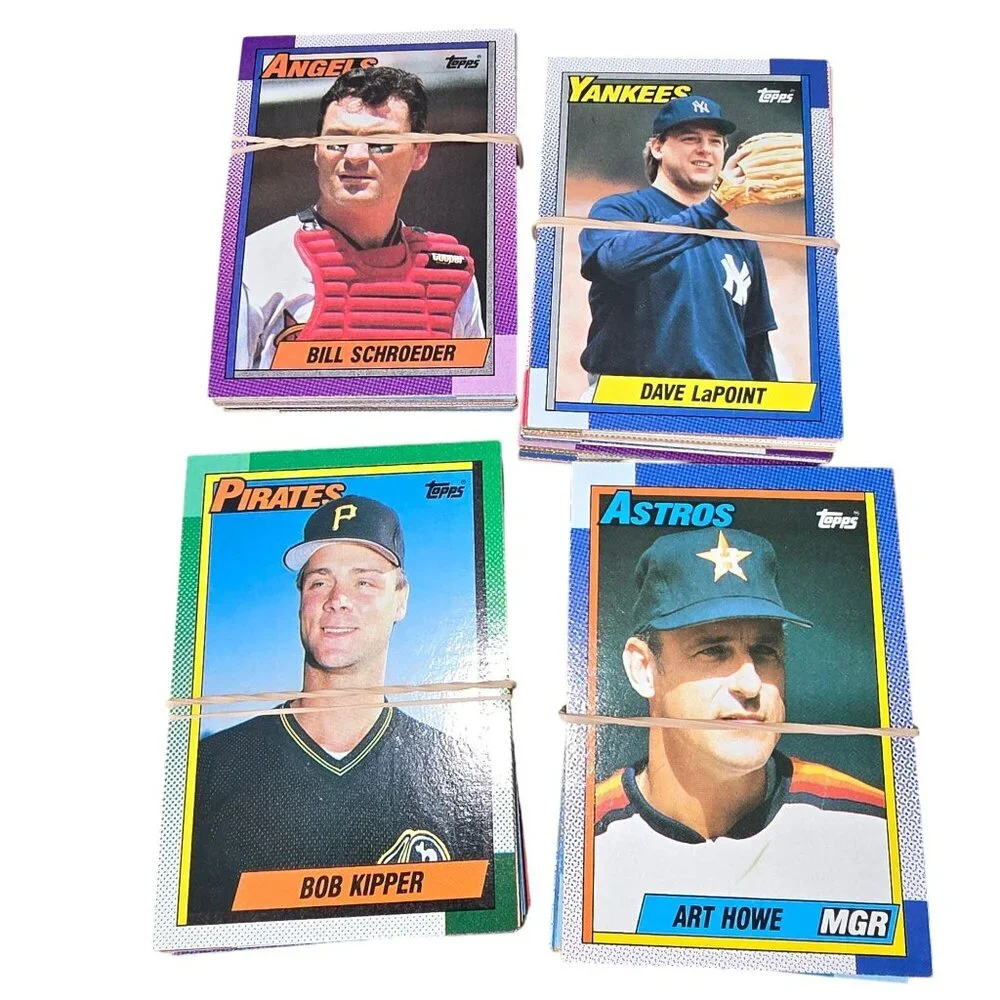 Vintage Topps Baseball Trading Cards Lot 1980s Mixed Players & Teams 100 BA1